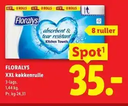 Lidl FLORALYS XXL køkkenrulle tilbud
