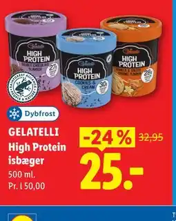 Lidl GELATELLI High Protein isbæger tilbud