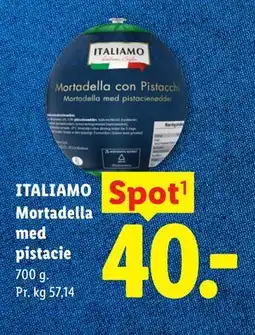 Lidl ITALIAMO Mortadella med pistacie tilbud