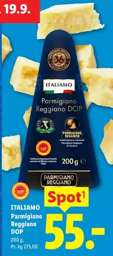 Lidl ITALIAMO Parmigiano Reggiano DOP tilbud