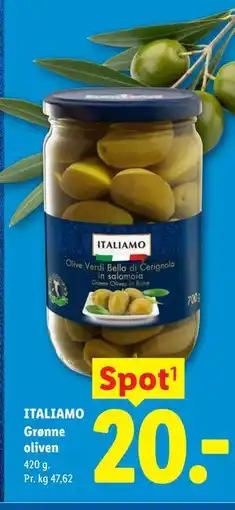 Lidl ITALIAMO Grønne oliven tilbud