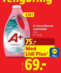 Lidl A+ Cherry Blossom vaskemiddel tilbud