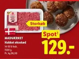 Lidl MADVÆRKET Hakket oksekød tilbud