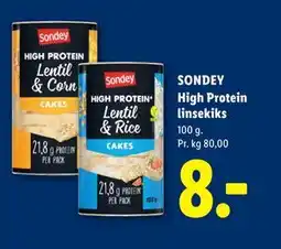 Lidl SONDEY High Protein linsekiks tilbud