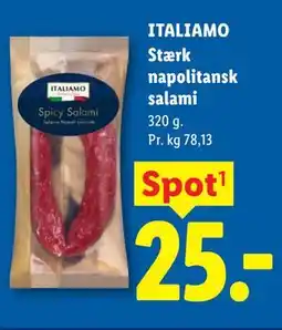 Lidl ITALIAMO Stærk napolitansk salami tilbud