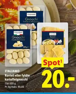 Lidl ITALIAMO Ravioli eller fyldte kartoffelgnocchi tilbud