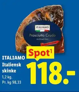 Lidl ITALIAMO Italiensk skinke tilbud
