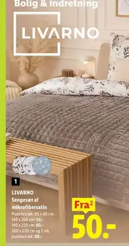 Lidl LIVARNO Sengesæt af mikrofibersatin tilbud