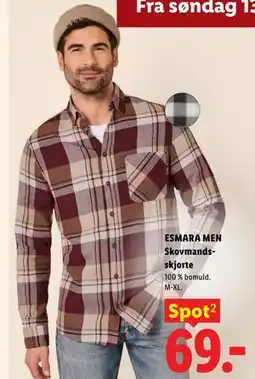 Lidl ESMARA MEN Skovmandsskjorte tilbud