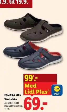 Lidl ESMARA MEN Sandalsko tilbud