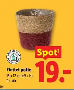 Lidl Flettet potte tilbud