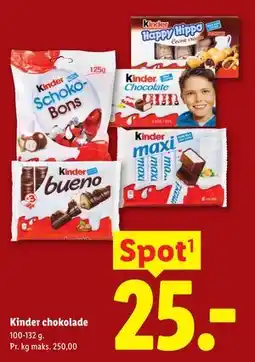 Lidl Kinder chokolade tilbud