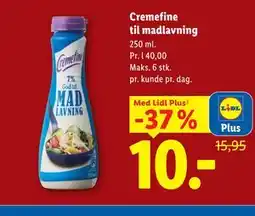 Lidl Cremefine til madlavning, App-pris tilbud