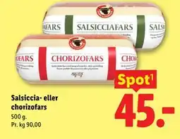 Lidl Salsiccia- eller chorizofars tilbud
