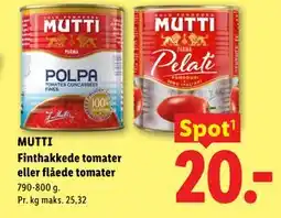 Lidl Finthakkede tomater eller flåede tomater tilbud