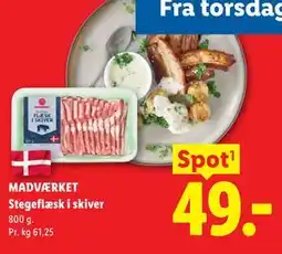 Lidl MADVÆRKET Stegeflæsk i skiver tilbud