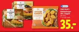 Lidl CHEF SELECT Kyllingeburger eller -nuggets tilbud