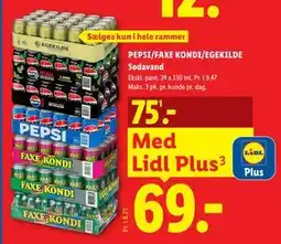 Lidl PEPSI/FAXE KONDI/EGEKILDE Sodavand tilbud