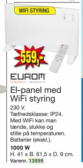 Harald Nyborg El-panel med WiFi styring tilbud