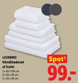 Lidl Livarno håndklædesæt tilbud