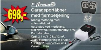 Harald Nyborg Garageportåbner med fjernbetjening tilbud