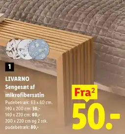 Lidl Livarno sengesæt af mikrofibersatin tilbud