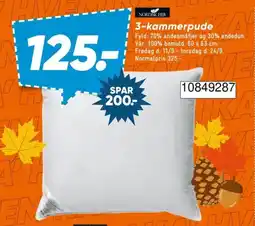 Bilka Nordisk Fjer 3-kammerpude tilbud
