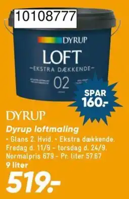 Bilka Dyrup loftmaling tilbud