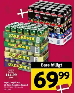 Løvbjerg Pepsi, Pepsi Max el. Faxe Kondi sodavand tilbud