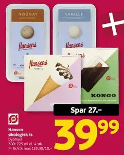Løvbjerg Hansen økologisk is tilbud