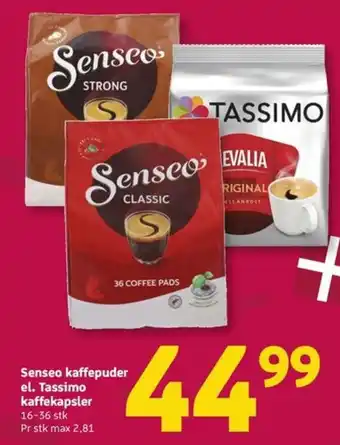Løvbjerg Senseo kaffepuder el. Tassimo kaffekapsler tilbud