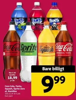 Løvbjerg Coca Cola, Fanta, Squash, Sprite Zero el. Ramlösa tilbud