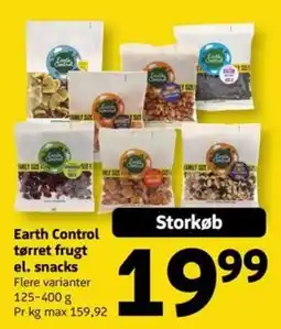 Løvbjerg Earth Control tørret frugt el. snacks tilbud