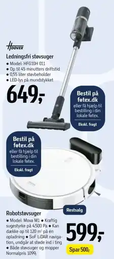 Føtex Hoover Ledningsfri støvsuger tilbud
