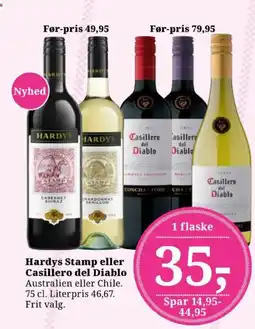 Dagli'Brugsen Hardys Stamp eller Casillero del Diablo tilbud