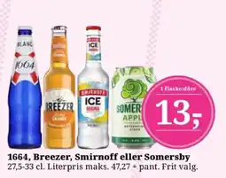 Dagli'Brugsen 1664, Breezer, Smirnoff eller Somersby tilbud