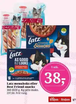 Dagli'Brugsen Latz menuboks eller Best Friend snacks tilbud