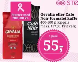 Dagli'Brugsen Gevalia eller Cafe Noir formalet kaffe tilbud