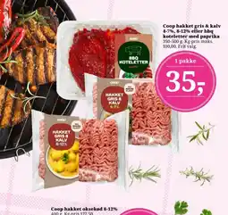 Dagli'Brugsen Coop hakket gris & kalv bbq koteletter med paprika tilbud