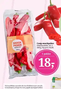 Dagli'Brugsen Coop snackpeber tilbud