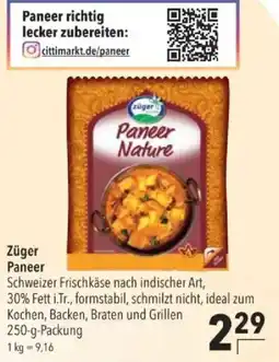 Citti Züger Paneer tilbud