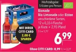 Citti Bionade Bio Limonade oder Eistee tilbud
