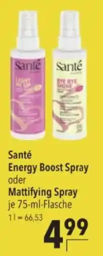 Citti Sante Energy Boost Spray oder Mattifying Spray tilbud