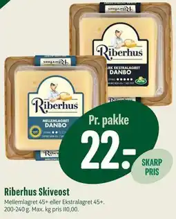 Min Købmand Riberhus Skiveost tilbud