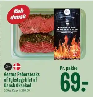 Min Købmand Gestus Pebersteaks af Tykstegsfilet af Dansk Oksekød tilbud