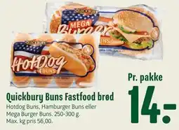 Min Købmand Quickbury Buns Fastfood brød tilbud