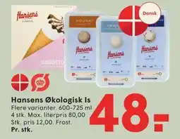 SPAR Hansens Økologisk Is tilbud
