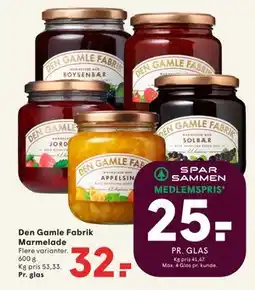 SPAR Den Gamle Fabrik Marmelade tilbud