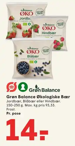 SPAR Grøn Balance Økologiske Bær tilbud