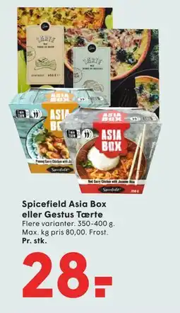 SPAR Spicefield Asia Box eller Gestus Tærte tilbud